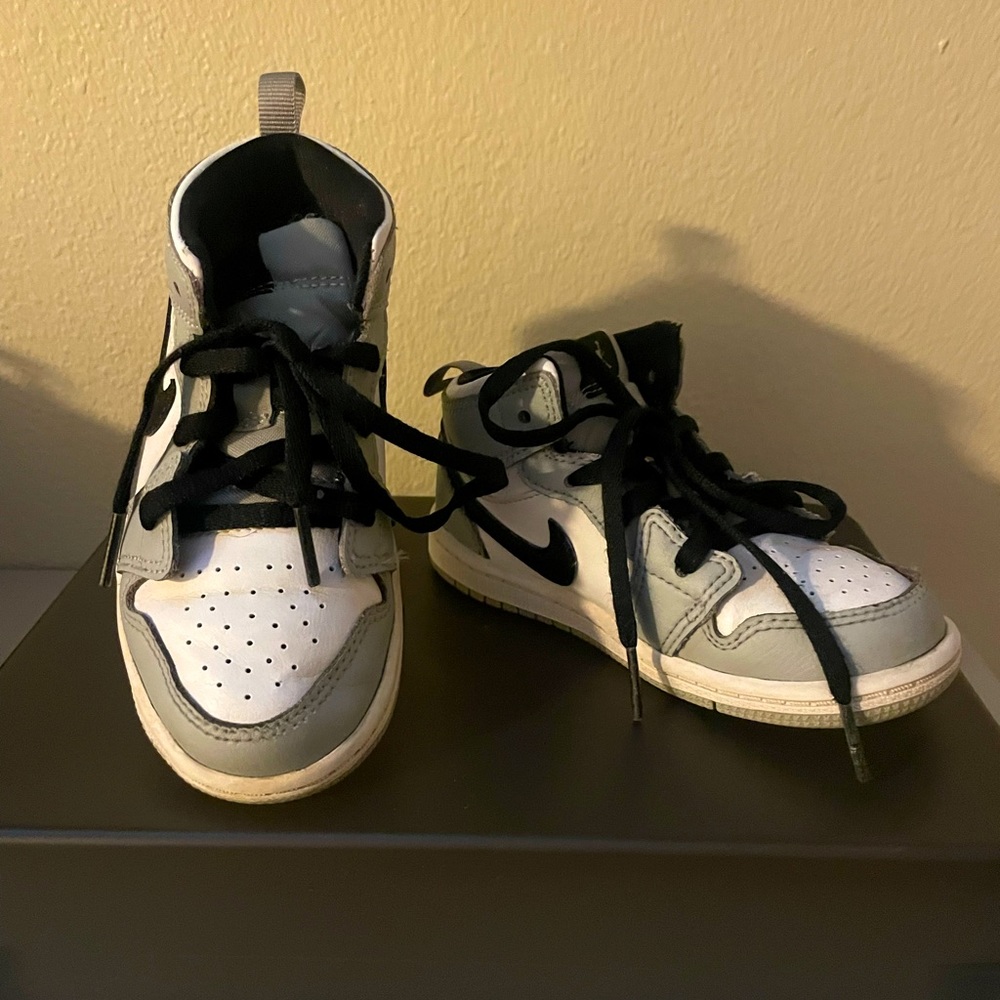 Kids grey, black and white Jordan’s